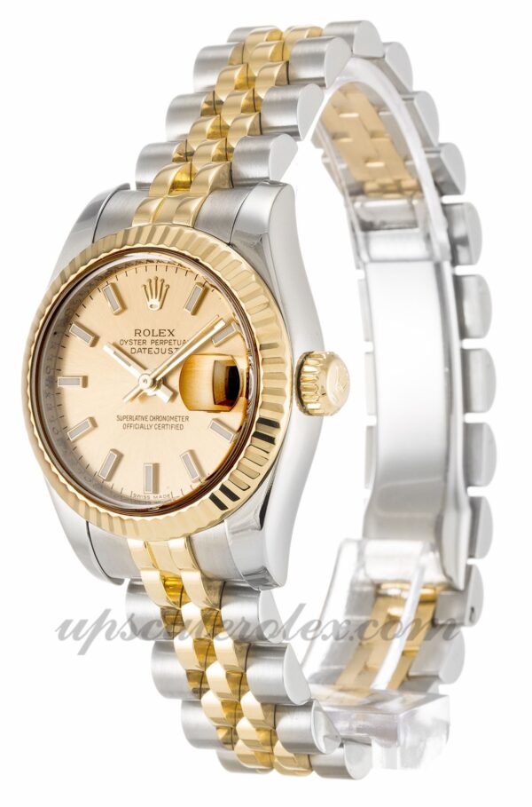 Senhoras Rolex Datejust Lady 179173 caixa 26mm movimento automático botão Champagne - Image 2