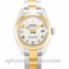 Senhoras Rolex Datejust Lady 179163 caixa 26 mm Movimento automático dial branco