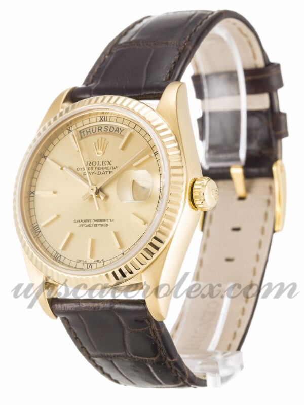 Caixa Unissex Rolex Day-Date 18038 36 mm Movimento automático Botão Champagne - Image 2