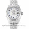 Caixa feminina Rolex Datejust Lady 179174 26 mm Movimento automático madrepérola – Mostrador branco e safira