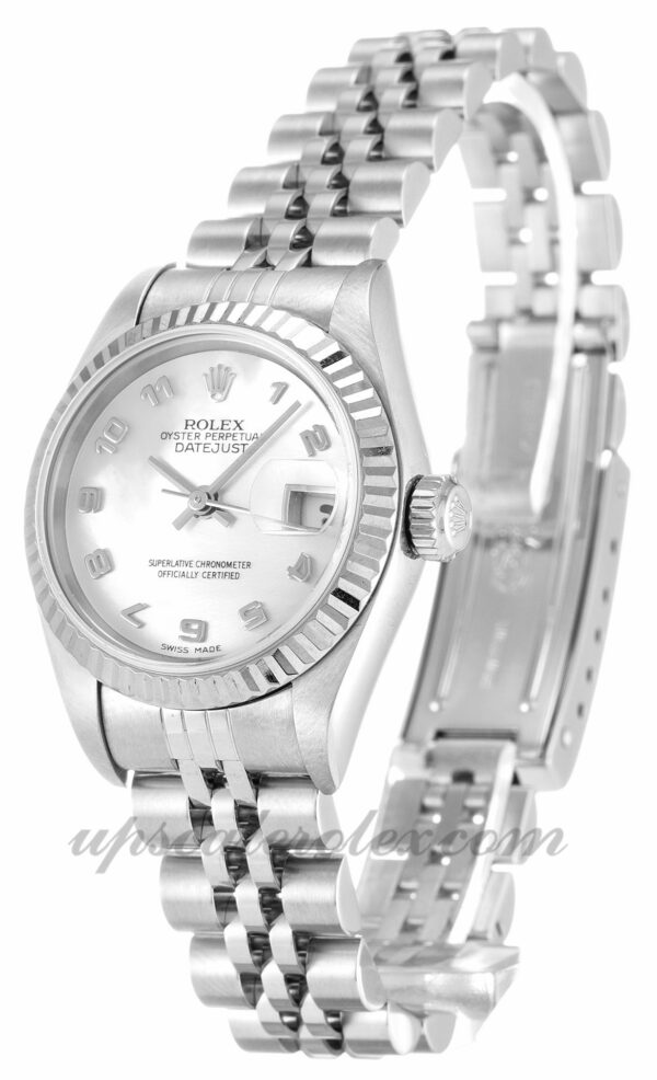 Ladies Rolex Datejust Lady 79174 26 MM Case Madrepérola movimento automático - mostrador branco - Image 2