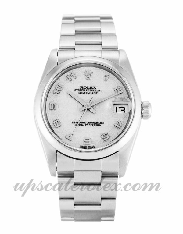 Caixa Unissex Rolex Mid-Size Datejust 68240 30mm Movimento Automático Ivory Jubilee Dial