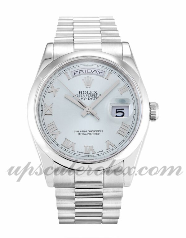 Homens Rolex Day-Date 118206 caixa 36 mm Movimento automático Mostrador azul