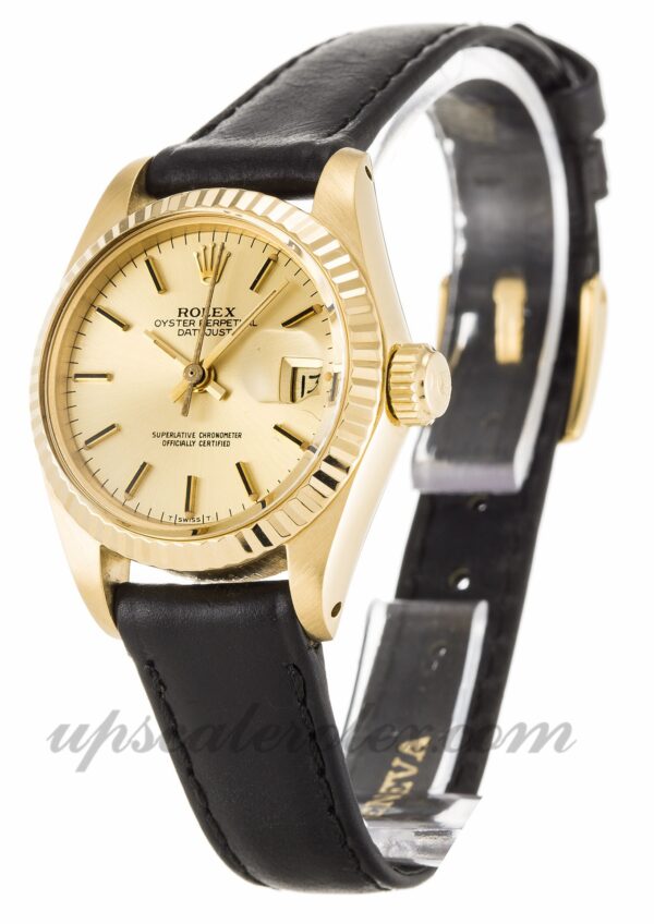 Senhoras Rolex Datejust Lady 6917 caixa 26mm movimento automático botão Champagne - Image 2