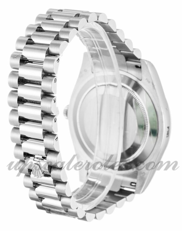 Rolex Day-Date II Mens 41mm Caixa Movimento Automático Silver Dial 218239 - Image 2