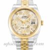 Caixa Unissex Rolex Datejust 116203 36mm Movimento automático Mostrador floral prateado