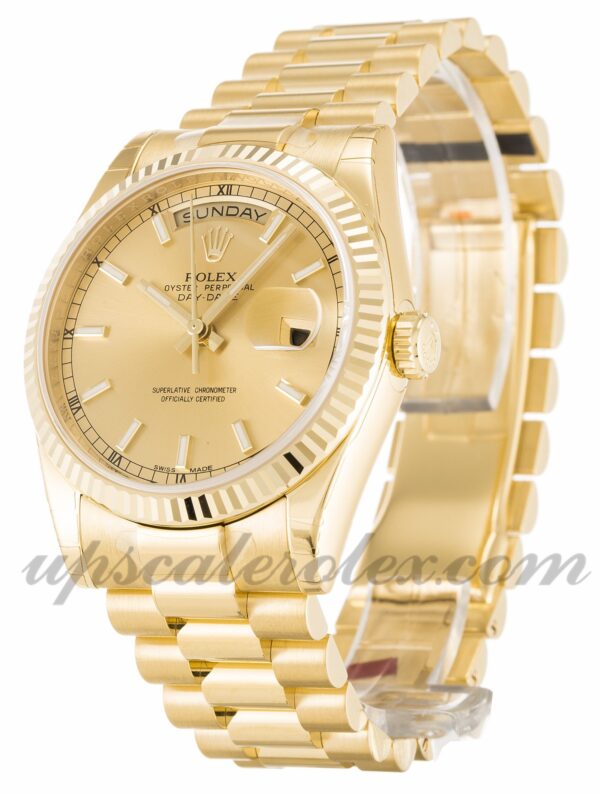Rolex masculino day-date 118238 36 mm caixa mostrador champanhe movimento automático - Image 3