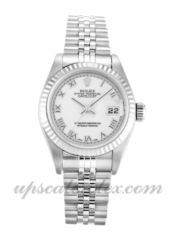 Senhoras Rolex Datejust Lady 79174 caixa 25mm Movimento automático dial branco