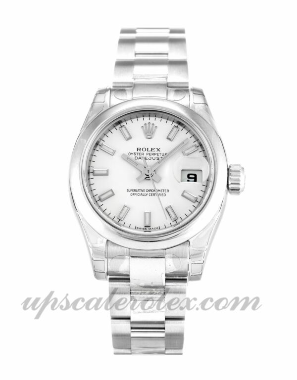 Senhoras Rolex Datejust Lady 179160 caixa 26mm Movimento automático dial branco
