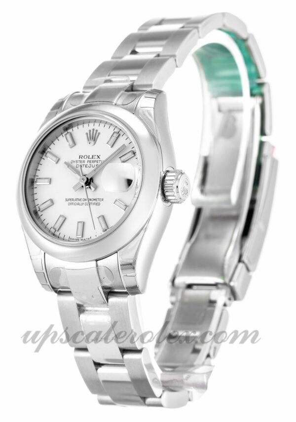 Senhoras Rolex Datejust Lady 179160 caixa 26mm Movimento automático dial branco - Image 2