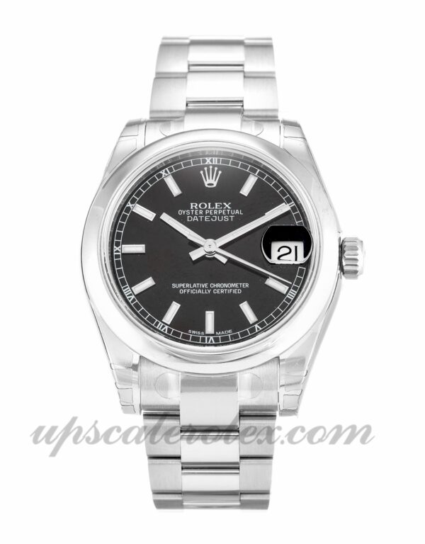 Senhoras Rolex Datejust Lady 178240 grau 316 aço inoxidável movimento automático Black Dial