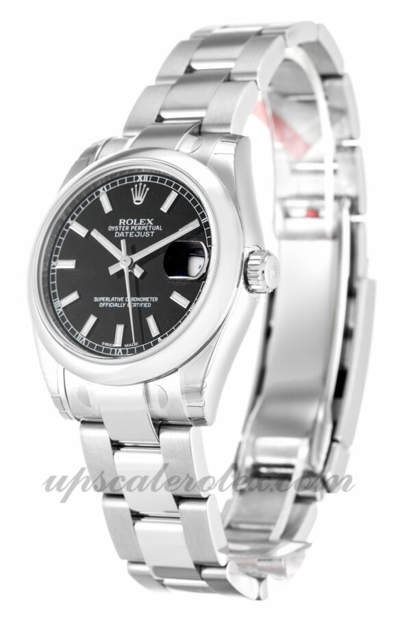 Senhoras Rolex Datejust Lady 178240 grau 316 aço inoxidável movimento automático Black Dial - Image 2