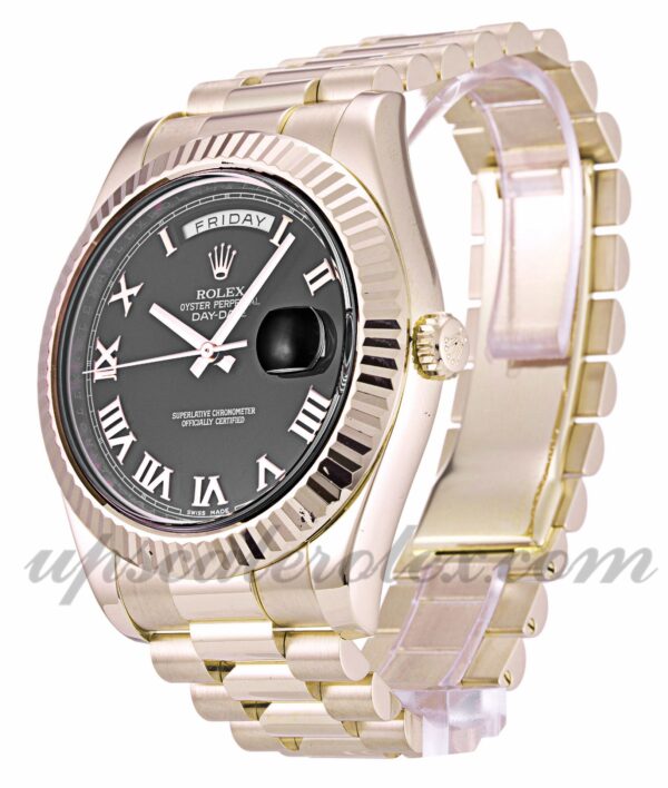 Masculino Rolex Day-Date II Movimento Automático Black Dial 218235 41 MM Estojo - Image 2