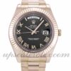 Masculino Rolex Day-Date II Movimento Automático Black Dial 218235 41 MM Estojo