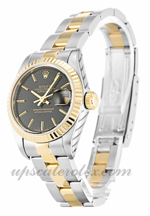 Senhoras Rolex Datejust Lady 69173 caixa 26 mm Movimento automático mostrador preto - Image 2