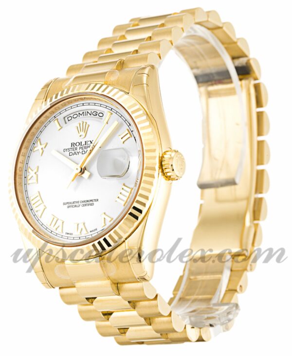 Masculino Rolex Day-Date 118238 caixa 36 mm Movimento automático Mostrador branco - Image 3