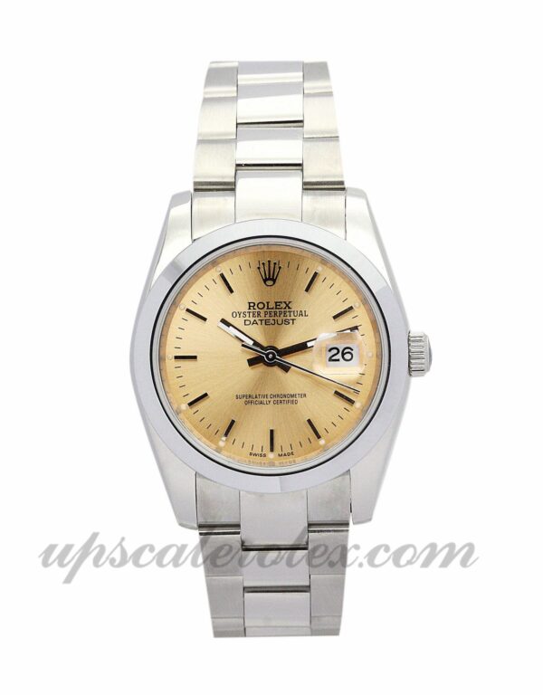 Mens Rolex Datejust 16013 36 MM Caixa Champagne Dial Movimento automático