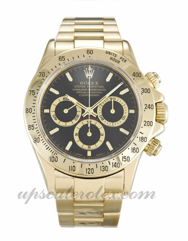 Homens Rolex Daytona 16528 caixa 40 mm Movimento automático mostrador preto