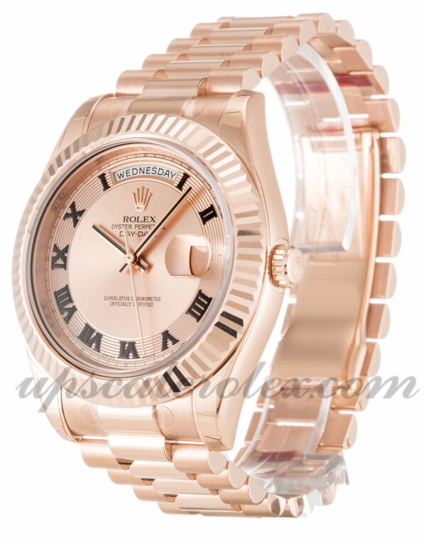 Masculino Rolex Day-Date II 218235 caixa 41 mm Movimento automático dial rosa - Image 2