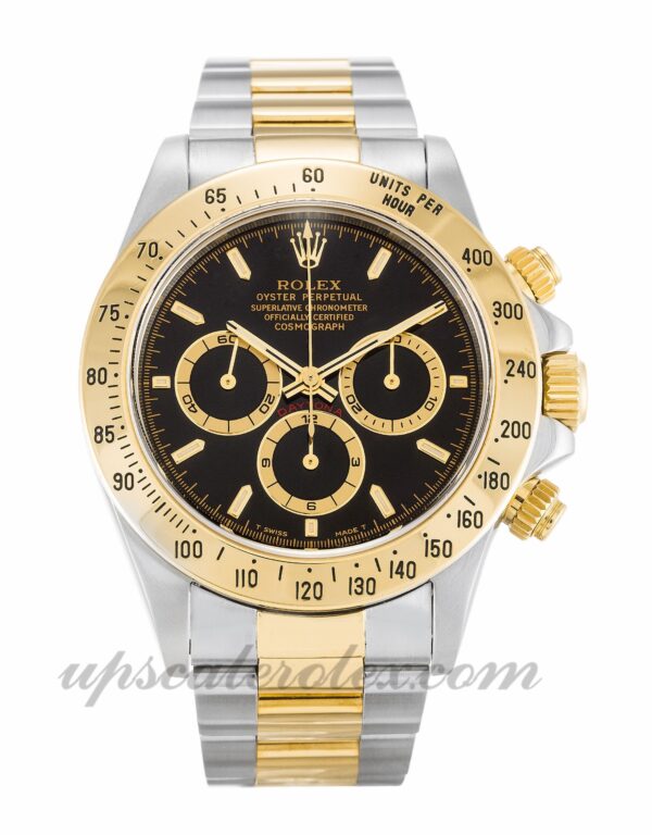 Homens Rolex Daytona 16523 caixa 40 mm Movimento automático mostrador preto