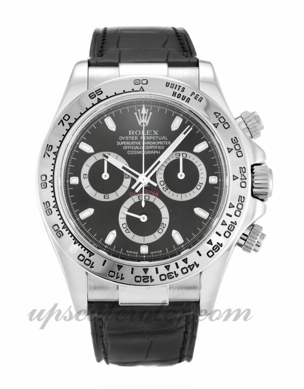 Masculino Rolex Daytona 116519 caixa 39 mm Movimento automático Mostrador preto