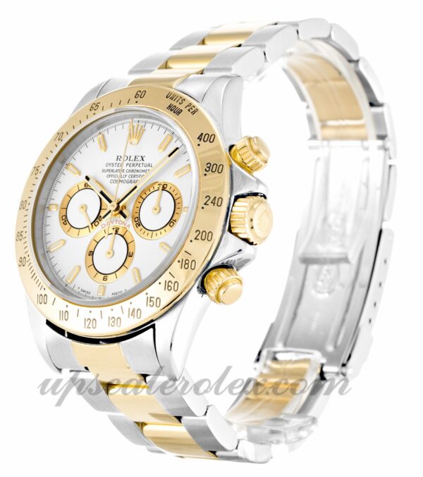 Homens Rolex Daytona 16523 38 MM caso movimento automático mostrador branco - Image 2