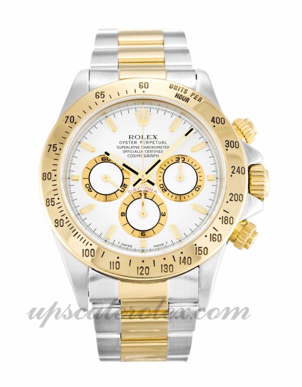 Homens Rolex Daytona 16523 38 MM caso movimento automático mostrador branco