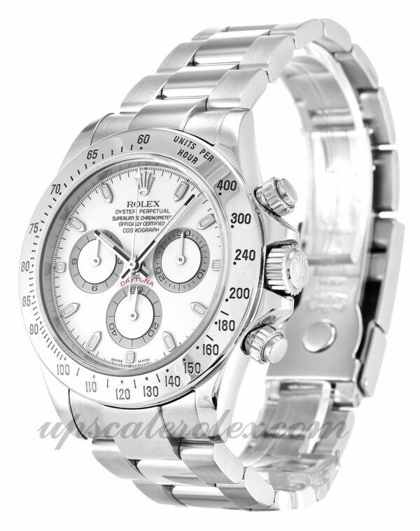 Caixa masculina Rolex Daytona 116520 40 mm Movimento automático Mostrador branco - Image 2