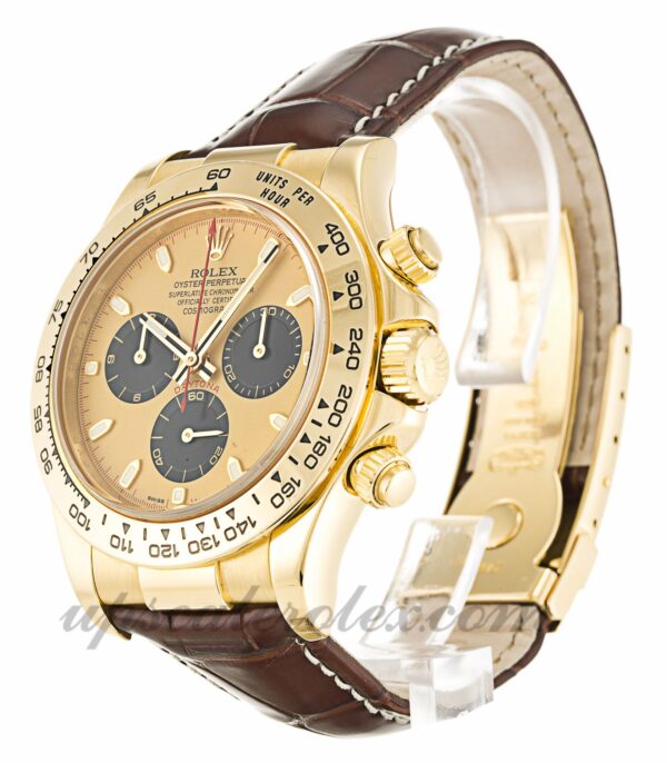 Masculino Rolex Daytona 116518 caixa 40 mm Movimento automático mostrador dourado - Image 2