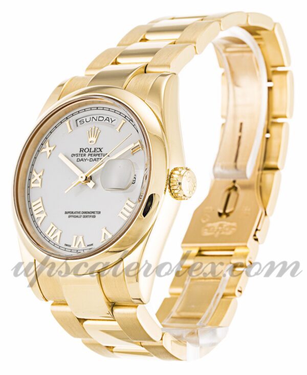 Masculino Rolex Day-Date 118208 caixa 36 mm Movimento automático Mostrador branco - Image 2