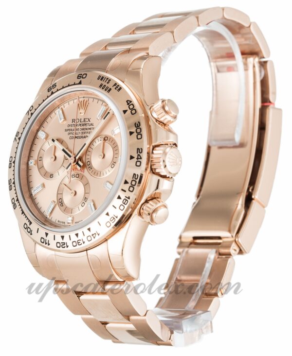 Caixa Mens Rolex Daytona 116505 40mm Movimento Automático Pink Diamond Baguette Dial - Image 2