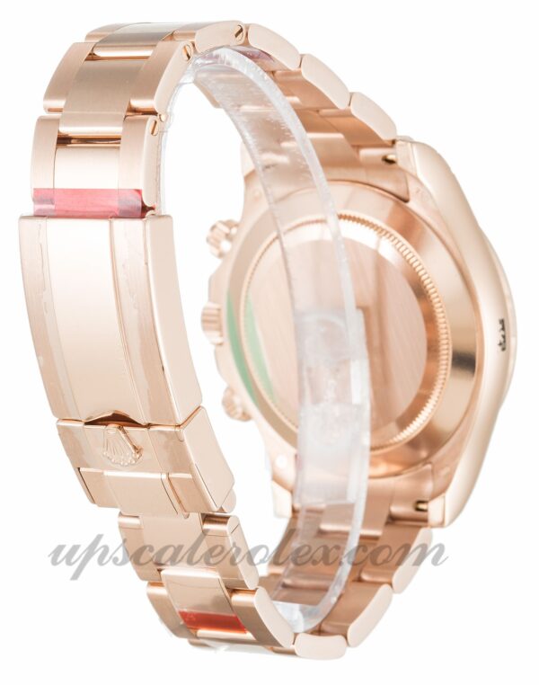 Caixa Mens Rolex Daytona 116505 40mm Movimento Automático Pink Diamond Baguette Dial - Image 3