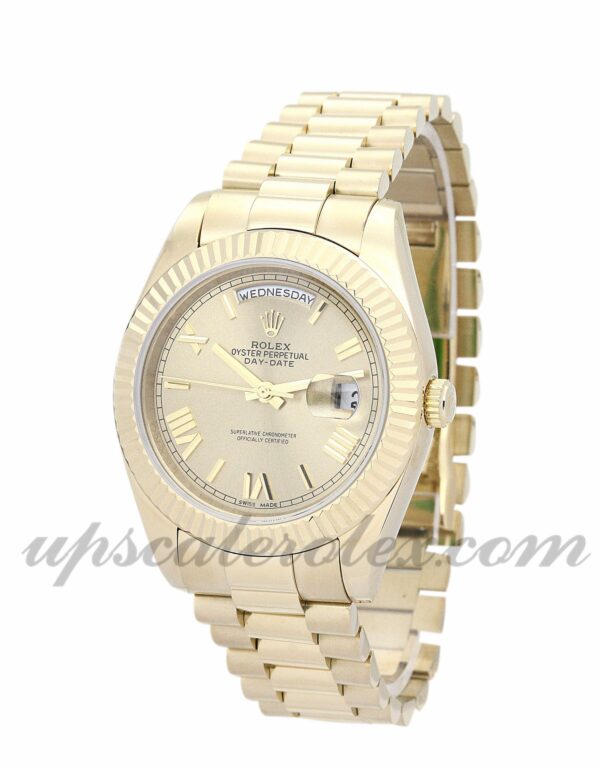 Masculino Rolex Day-Date II 218238 caixa 41 mm Movimento automático Mostrador dourado - Image 2