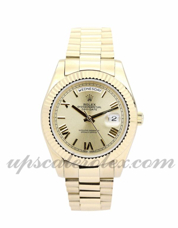 Masculino Rolex Day-Date II 218238 caixa 41 mm Movimento automático Mostrador dourado