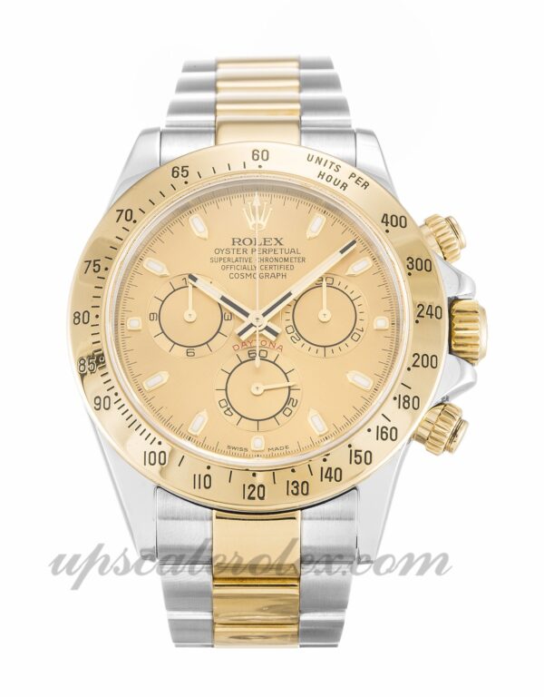 Caixa masculina Rolex Daytona 116523 40 mm Movimento automático Botão Champagne