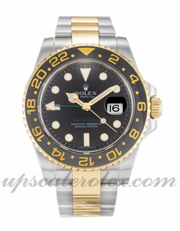 Masculino Rolex GMT Master II 116713 LN 40 MM estojo movimento automático mostrador preto