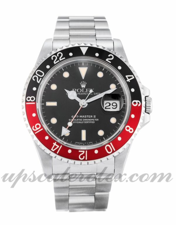 Masculino 16710 Rolex GMT Master II 40 MM caso movimento automático mostrador preto