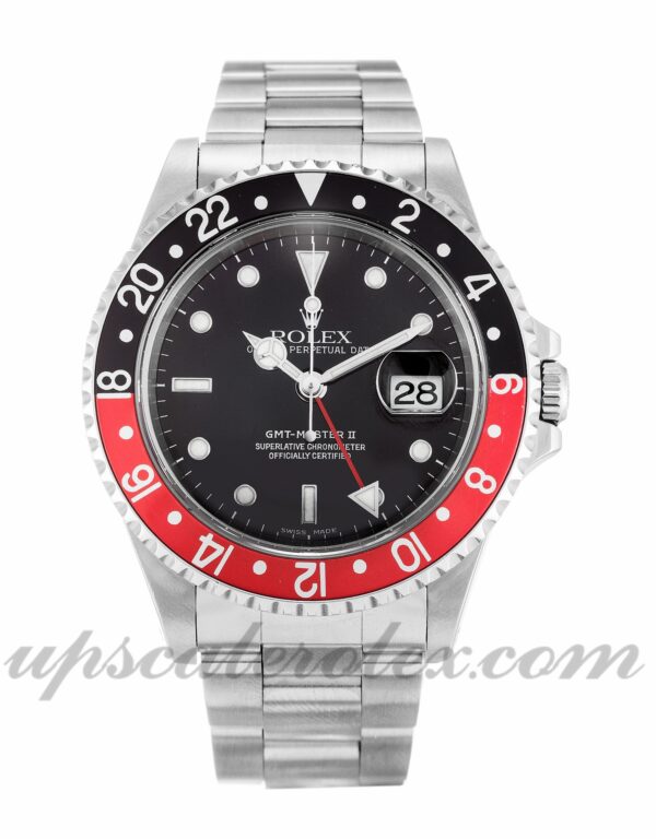 Homens Rolex GMT Master II 16710 caixa 40 mm Movimento automático Mostrador preto