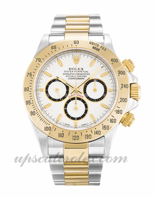 Man Rolex Daytona 16523 caixa 40 mm Movimento automático Mostrador branco