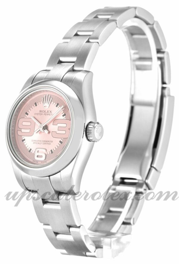 Senhoras Rolex Lady Oyster Perpetual 176200 26mm caso movimento automático Salmon Maxi Dial - Image 2