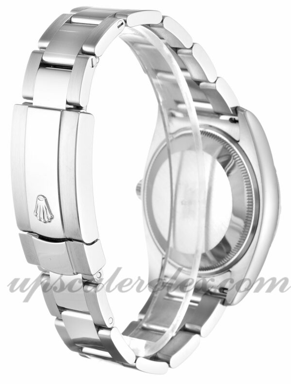Caixa Unissex Rolex Oyster Perpetual Date 115210 34mm Movimento automático Mostrador prateado - Image 3