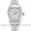 Senhoras Rolex Lady Oyster Perpetual 67194 caixa 24mm Movimento automático mostrador prateado