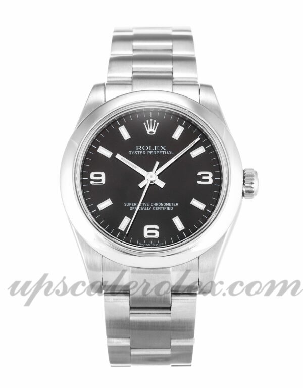Rolex Lady Oyster Perpetual 177200 Movimento Automático com Mostrador Black Quarter