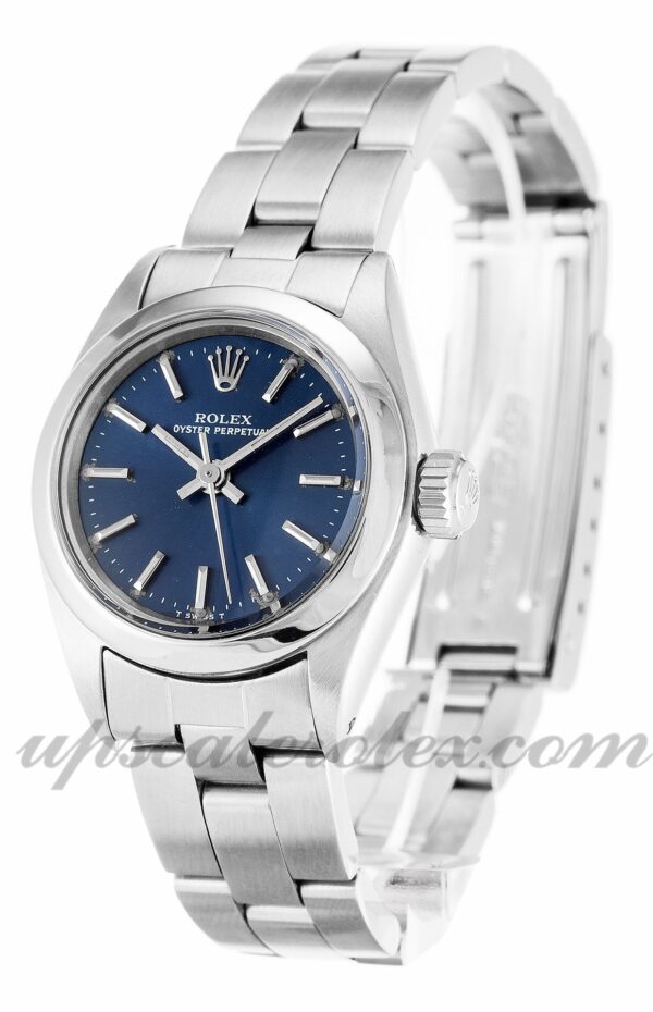 Senhoras Rolex Lady Oyster Perpetual 6718 caixa 26mm Movimento automático mostrador azul - Image 2