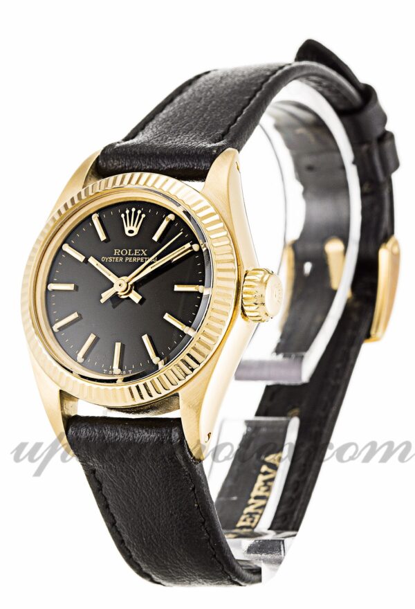 Senhora Rolex Lady Oyster Perpetual 6718 caixa 26 mm Movimento automático mostrador preto - Image 2