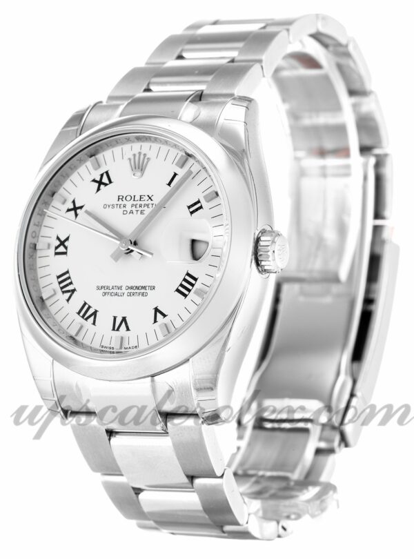 Caixa Unissex Rolex Oyster Perpetual Date 115200 34mm Movimento automático Mostrador branco - Image 2
