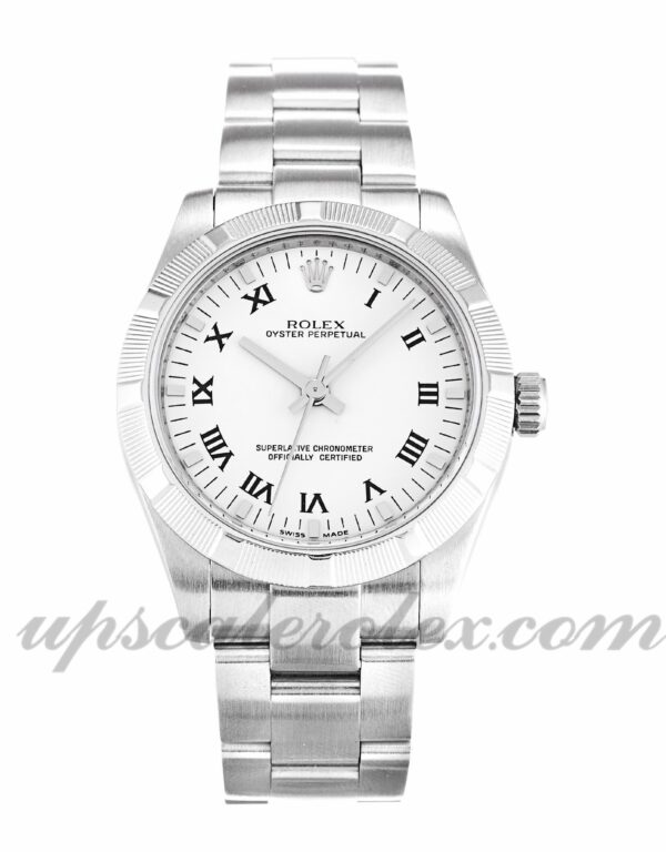 Senhoras Rolex Lady Oyster Perpetual 177210 31mm caso movimento automático mostrador branco