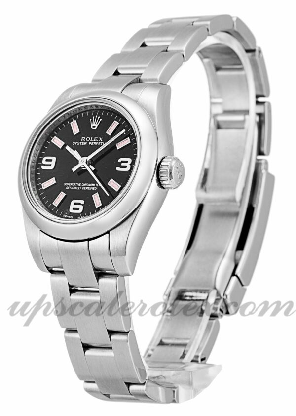 Senhoras Rolex Lady Oyster Perpetual 176200 26mm caso movimento automático Black Quarter Dial - Image 2