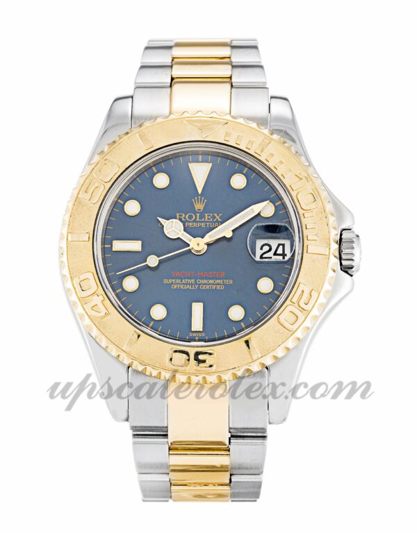 Caixa Unissex Rolex Yacht-Master 168623M 35 M Movimento Automático Mostrador Azul
