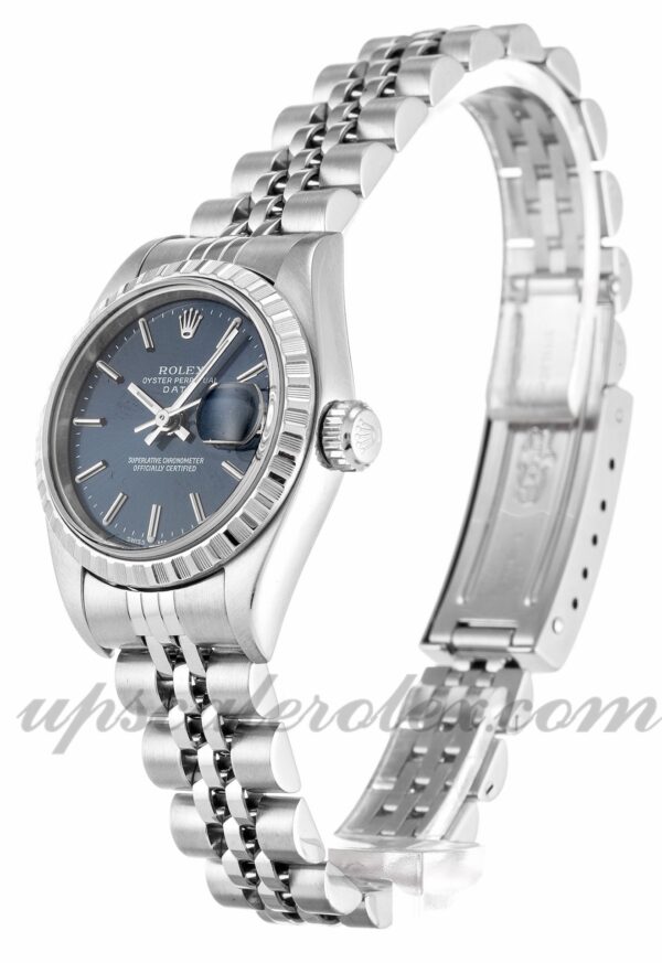 Senhoras Rolex Lady Oyster Perpetual 79240 caixa 25mm Movimento automático mostrador azul - Image 2